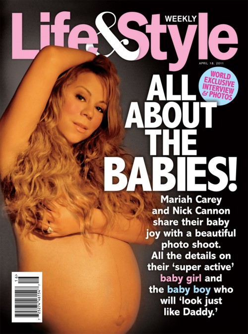 Mariah Carey, enceinte jusqu'au cou, pose pour le LifeandStyle