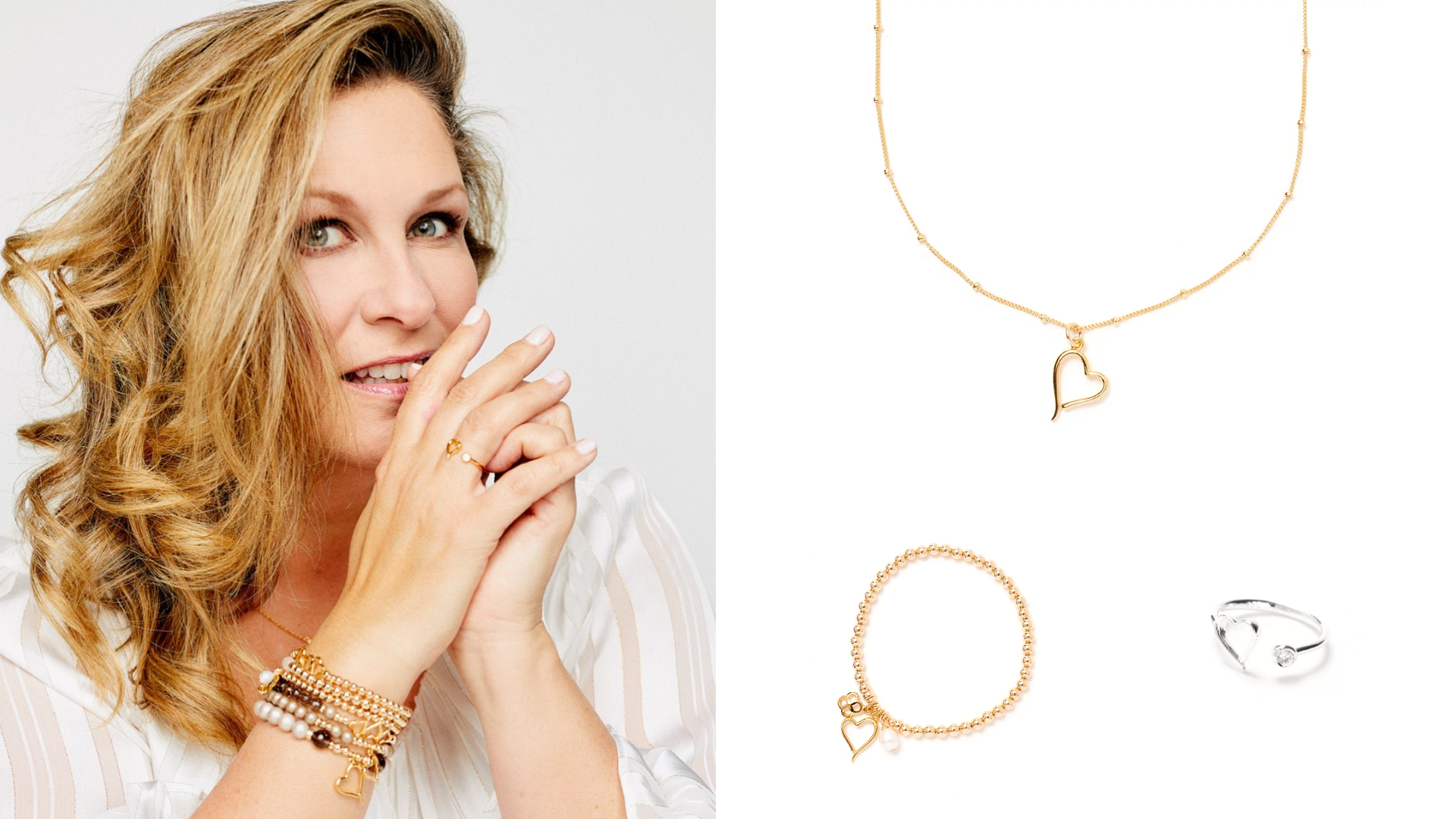 Des pièces de la collection Saskia Thuot X Beblue Bijoux
