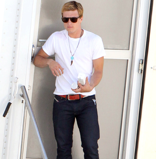 Josh Hutcherson sur le tournage de The Hunger Games: Catching Fire