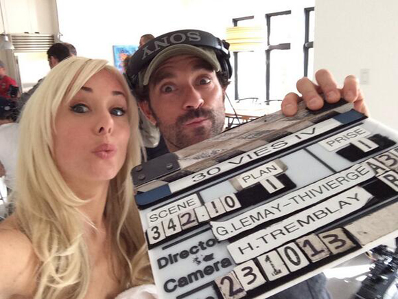 Mariloup Wolfe publie une photo avec Guillaume Lemay-Thivierge sur Twitter
