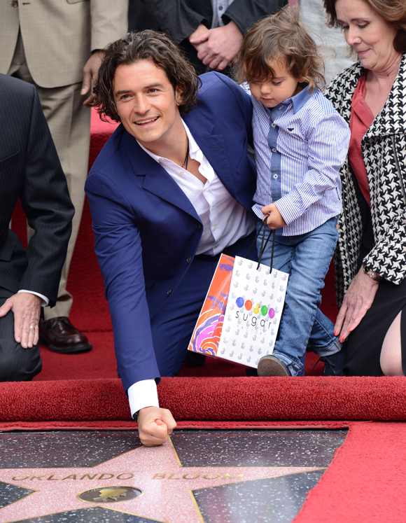 Orlando Bloom reçoit une étoile sur le Walk of Fame