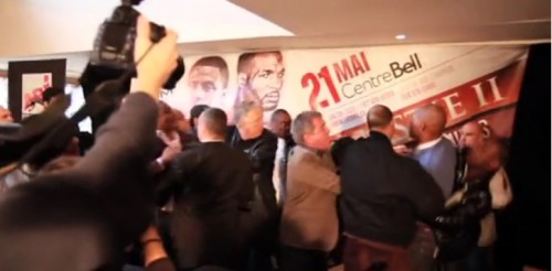 Confrontation entre les boxeurs Jean Pascal et Bernard Hopkins au Centre Bell