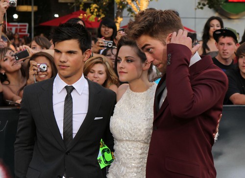 Robert Pattinsson, Kristen Stewart et Taylor Lautner