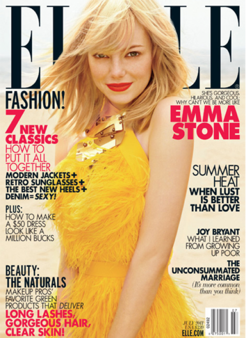 Emma Stone dans le magazine Elle de juillet 2011