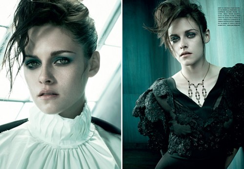 Photoshoot: Kristen Stewart retrouve sa face d'enterrement pour Vogue Italia