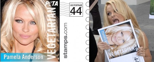 Pamela Anderson sur un timbre...