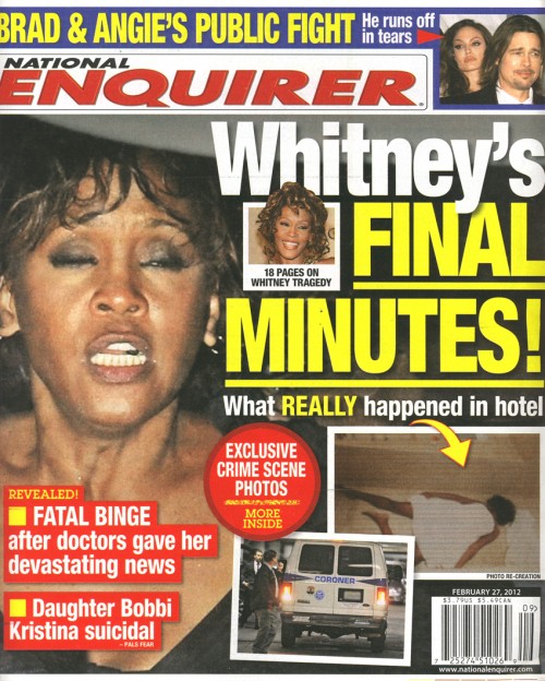 Le National Enquirer recrée la mort de Whitney Houston