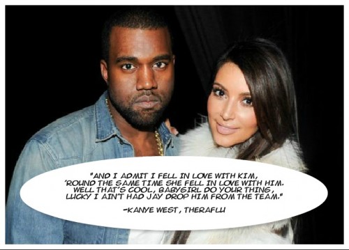 Kanye West fait une chanson sur son amour pour Kim Kardashian