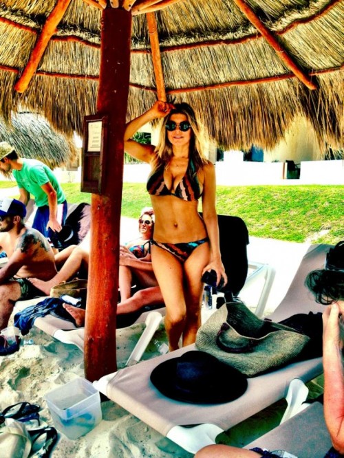 Fergie en bikini à Cancun