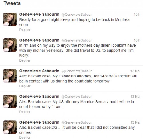 Geneviève Sabourin est confiante à sa sortie du tribunal