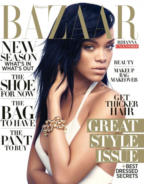 Rihanna sur le cover de Harper Bazaar 