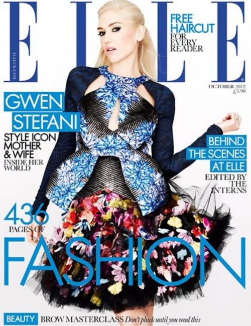 Gwen Stefani Elle UK Magazine October 2012