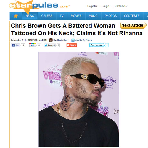 Chris Brown s'est-il fait tatouer le visage de Rihanna dans le cou