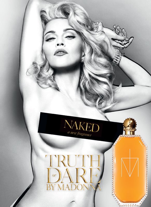 Madonna se dénude pour promouvoir son parfum Truth or Dare