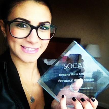Kristina Maria honorée au gala de la Socan