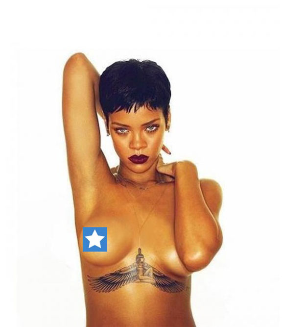 Rihanna est nue sur la photo originale de la pochette Unapologetic