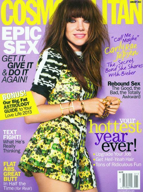 Carly Rae Jepsen sur le cover du magazine Cosmopolitan - HOT or NOT