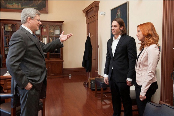 Andréanne et Hubert d'OD rencontrent le premier ministre Harper 