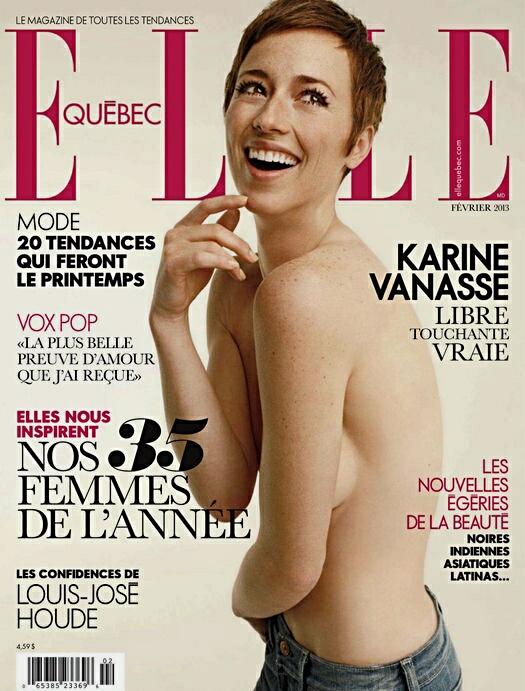 Karine Vanasse se dénude sur le cover du Elle Québec