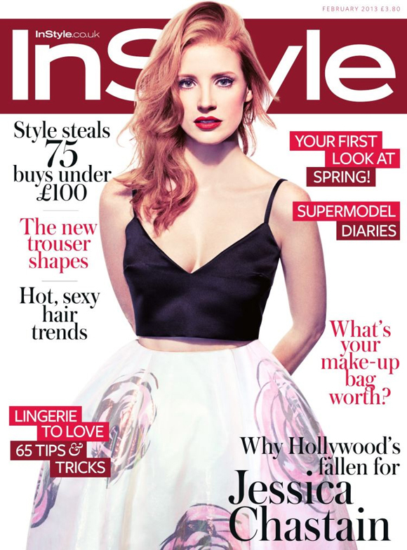 Jessica Chastain est sexy sur le cover du InStyle UK