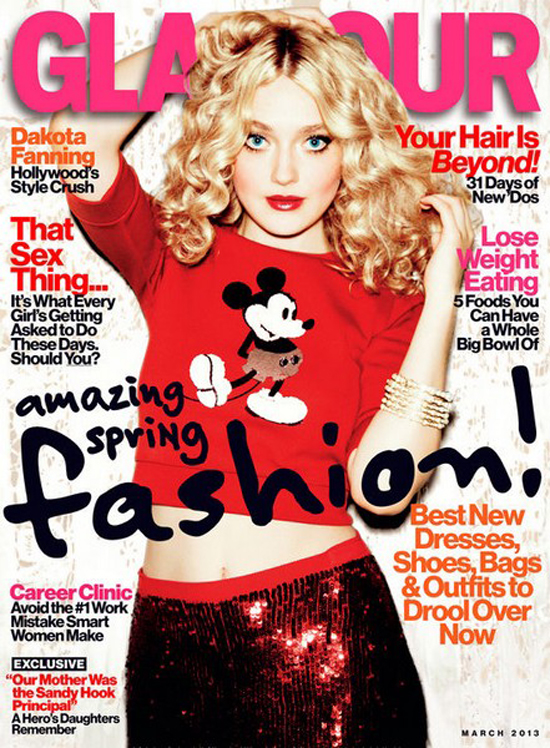 Dakota Fanning sur le cover du Glamour