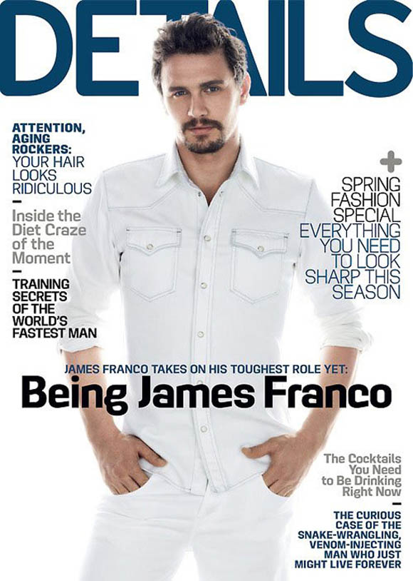 James Franco sur le cover du magazine Details