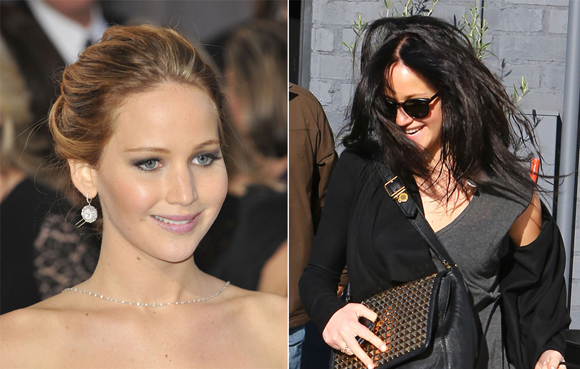 Jennifer Lawrence redevient brunette