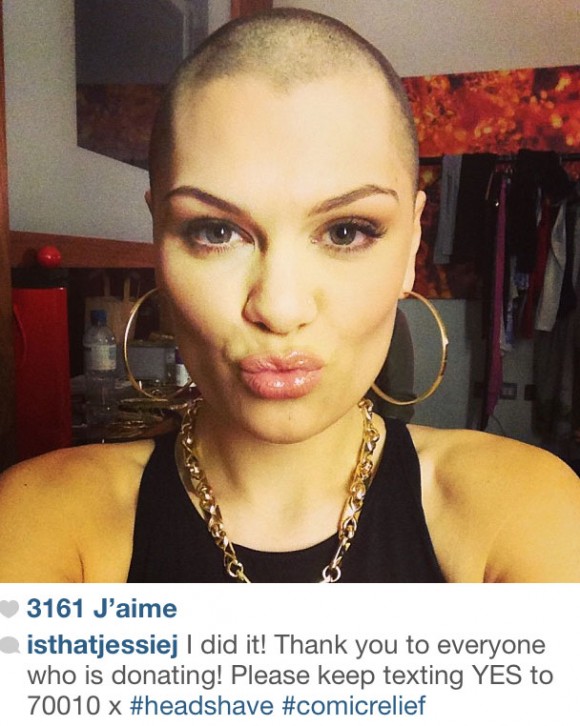 Jessie J s'est rasée la tête pour amasser des fonds pour la journée The Red Nose Day