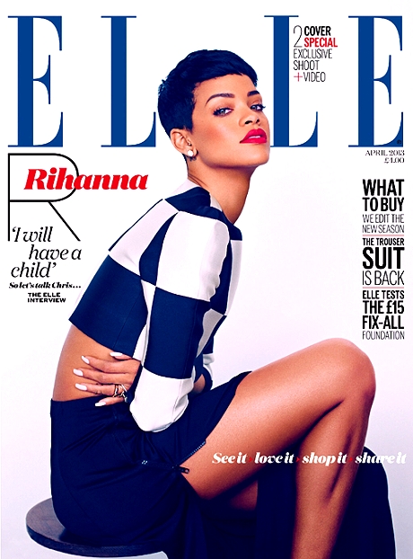 Rihanna sur le cover du Elle UK