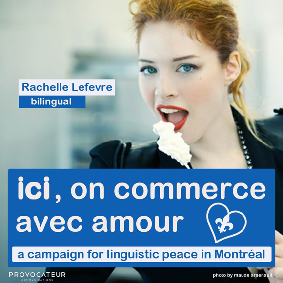 Rachelle Lefevre et Jay Baruchel participent à une campagne de paix linguistique au Québec 