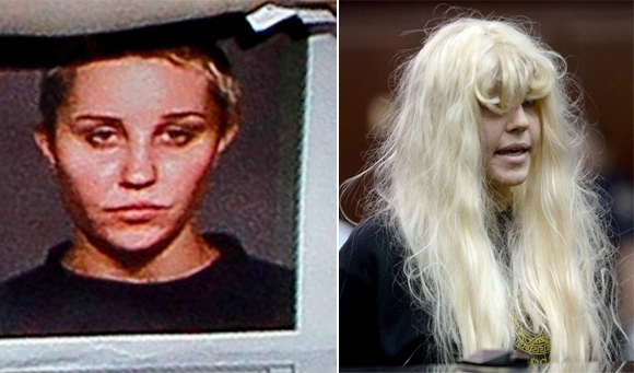 Amanda Bynes a les cheveux courts sur son mugshot et arrive en cour avec une perruque