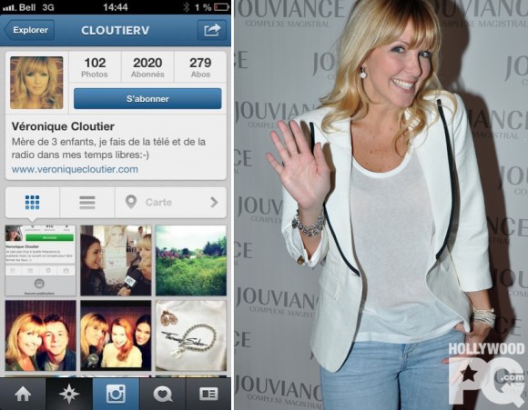 Véronique Cloutier n'est PAS sur Instagram