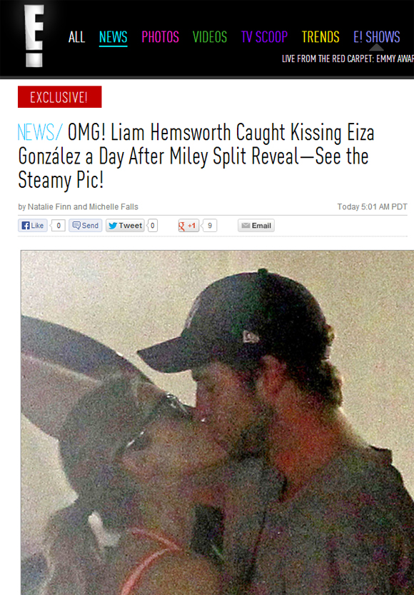 Liam Hemsworth et Eiza Gonzalez spottés en train de s'embrasser
