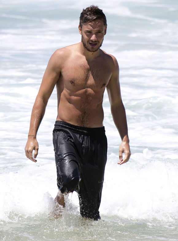 Liam Payne Surfing On The Gold Coast