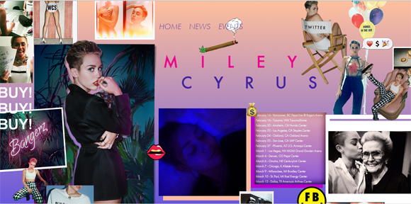 Miley Cyrus a revampé son site à son image