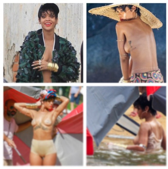 Rihanna topless au Brésil pour le shooting photo de Vogue