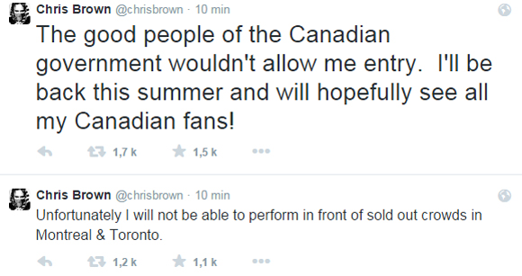 Chris Brown show de Montréal annulé
