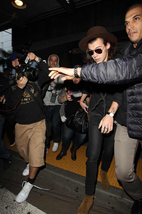 Harry Styles Touches Down At LAX