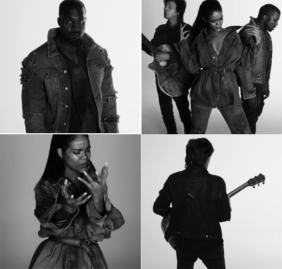 Rihanna dévoile le vidéoclip de FourFiveSeconds avec Kanye West et Paul McCartney -