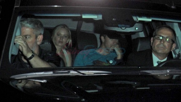 EXCLUSIVE: Jennifer Lawrence and Chris Martin arriving at the Chateau Marmont in Los Angeles, CA