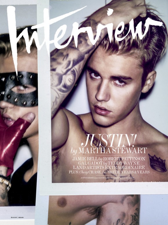 Justin Bieber a l'air complètement gelé pour le magazine Interview