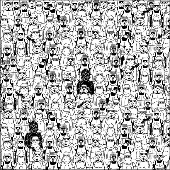 Perte de temps - Trouvez le panda parmi les stormtroopers