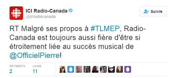 Pierre Lapointe à Tout le monde en parle - ICI Radio-Canada s'en prend plein la gueule