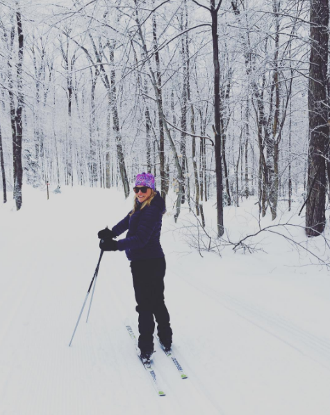 Émily Bégin en ski de fond à 37 semaines de grossesse