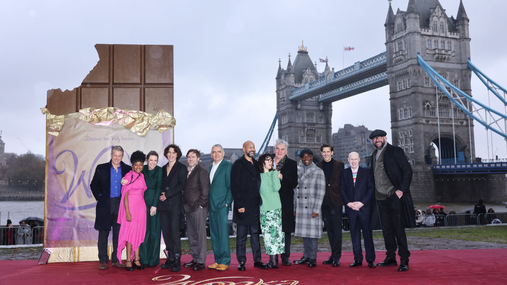 Hugh Grant, Calah Lane, Olivia Colman, Timothée Chalamet, Paul King, Rowan Atkinson, Keegan-Michael Key, Sally Hawkins, Jim Carter, Paterson Joseph, Mathew Baynton, Matt Lucas, Tom Davis