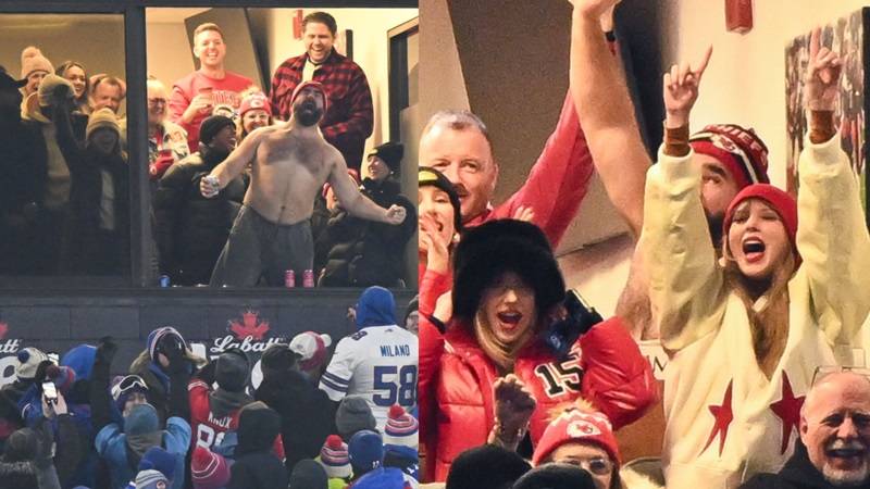 Taylor Swift s'éclate avec Jason Kelce et Brittany Mahomes au match des Chiefs